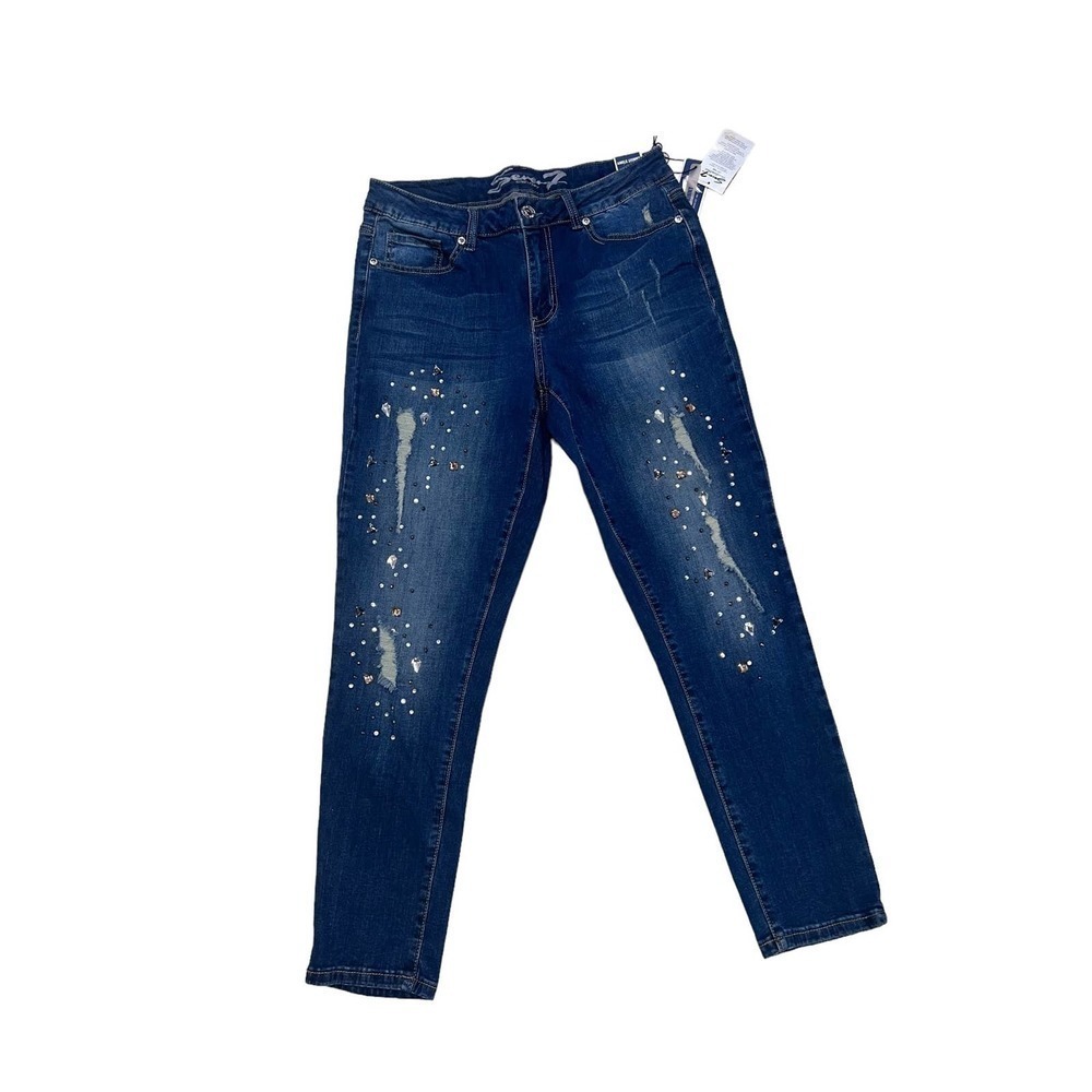 NWT Seven‎ 7 Ankle Jewelded skinny Jean sz 10